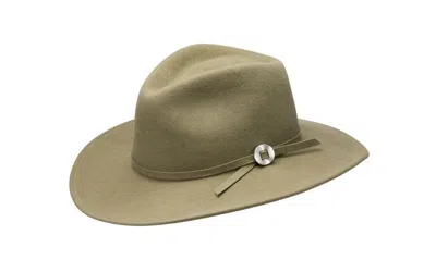 Jamie Slye Hats + Accessories Women's Green Willa Wide Brim Wool Hat - Pale Olive