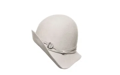 Jamie Slye Hats + Accessories Women's Grey Joyce Wool Cloche Hat - Silver Sand In Gray