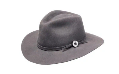 Jamie Slye Hats + Accessories Women's Grey Phoebe Wide Brim Wool Hat - Steel In Gray