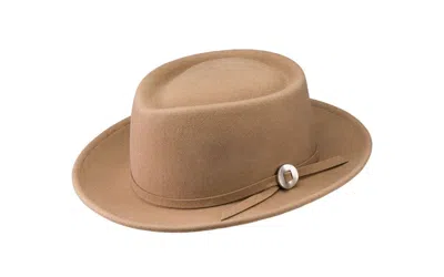 Jamie Slye Hats + Accessories Women's Neutrals Noble Wool Fedora Hat - Camel In Sand