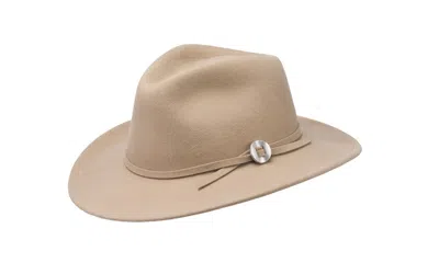 Jamie Slye Hats + Accessories Women's Neutrals Willa Wide Brim Wool Hat - Fawn In Multi