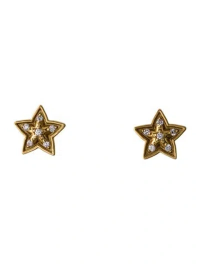 Pre-owned Jamie Wolf 18k Diamond Little Wolf Star Stud Earrings In Multi