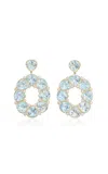 Jamie Wolf 18k Yellow Gold Diamond And Topaz Earrings In Blue