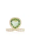 Jamie Wolf 18k Yellow Gold; Diamond And Tourmaline Ring In Green
