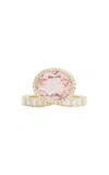 Jamie Wolf 18k Yellow Gold Diamond And Tourmaline Ring In Pink