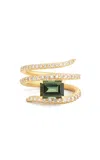 Jamie Wolf 18k Yellow Gold Green Tourmaline And Diamond Ring