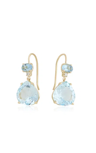 Jamie Wolf 18k Yellow Gold Multi-stone Earrings In Blue