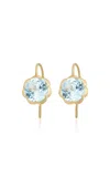 Jamie Wolf 18k Yellow Gold Topaz Earrings In Blue