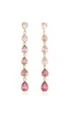 Jamie Wolf Ombrã© 18k Yellow Gold Diamond And Tourmaline Earrings In Pink