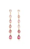 Jamie Wolf Ombré 18k Yellow Gold Diamond And Tourmaline Earrings In Pink