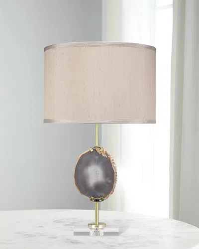 Jamie Young Agate Slice Table Lamp In Neutral
