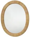 Jamie Young Aloha Rattan Oval Mirror