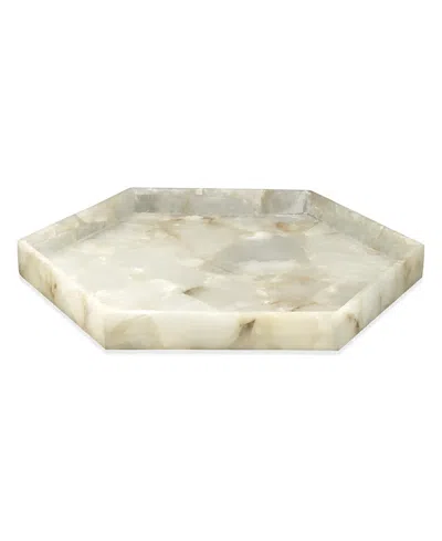 Jamie Young Antonia Alabaster Tray In White