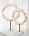 Jamie Young Arena Ring Sculptures, Set Of 2 In Cream