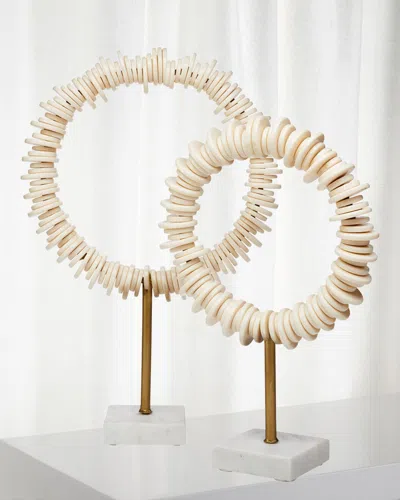 Jamie Young Arena Ring Sculptures, Set Of 2 In Neutral