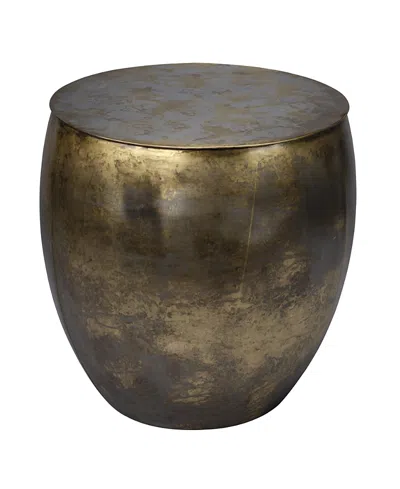 Jamie Young Ares Iron Side Table In Metallic