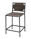 Jamie Young Asher Leather Counter Stool