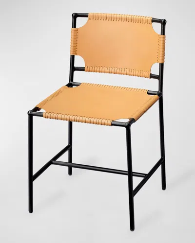 Jamie Young Asher Leather Dining Chair In Brown