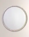 Jamie Young Audrey Beaded Mirror In White Wood In White