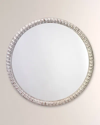 Jamie Young Audrey Beaded Mirror In White Wood