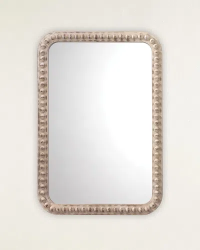 Jamie Young Audrey Rectangle Mirror In White Washed Wood