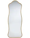 Jamie Young Aurora Wavy Iron Floor Mirror In Gold