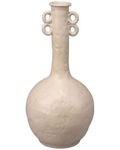 Jamie Young Babar Ceramic Decorative Vase In Beige