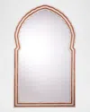 Jamie Young Bardot 60" Bone & Wood Wall Mirror In Natural