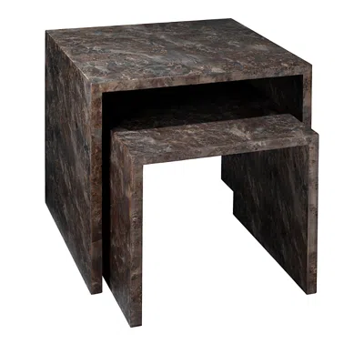 Jamie Young Bedford Nesting Tables, Set Of 2 In Grey