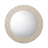 Jamie Young Chester Round Mirror In Ivory