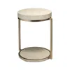 Jamie Young Chester Faux Shagreen Side Table In Natural