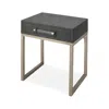Jamie Young Kian Faux Shagreen Side Table In Grey