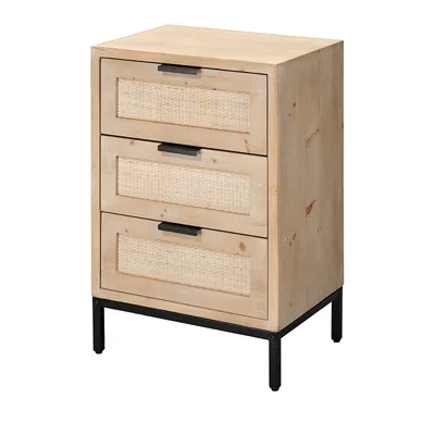 JAMIE YOUNG REED 3 DRAWER SIDE TABLE