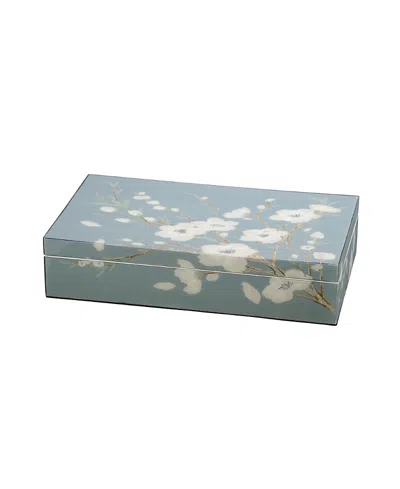 Jamie Young Bouquet Decorative Lacquered Box In Blue