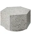 Jamie Young Hepburn Mother-of-pearl Hexagon Coffee Table