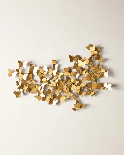 Jamie Young Butterfly Wall Sculpture In Gold
