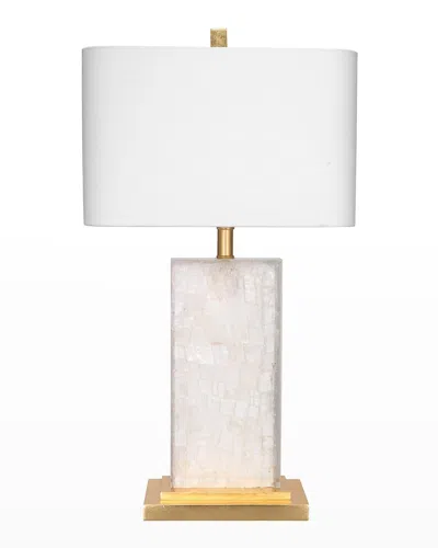 Jamie Young Caesar Table Lamp In White &amp; Gold Leaf