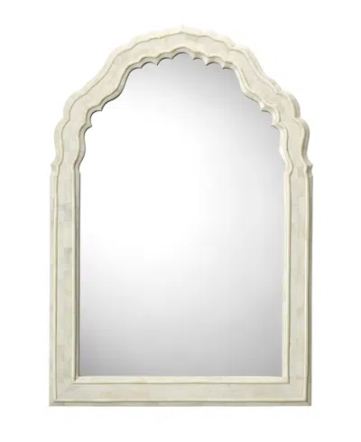 Jamie Young Chateau Camel Bone Arch Wall Mirror In White