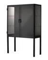 Jamie Young Chauncey Wide Curio Bar Cabinet