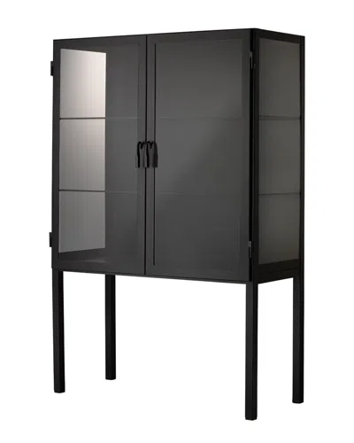 Jamie Young Chauncey Wide Curio Bar Cabinet