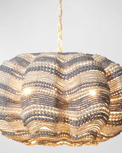 Jamie Young Clamshell Chandelier In Blue, White