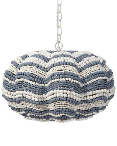 Jamie Young Clamshell Wood Beaded 4-light Small Chandelier