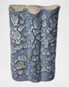 Jamie Young Cloud Ceramic Decorative Large Vase In Blue