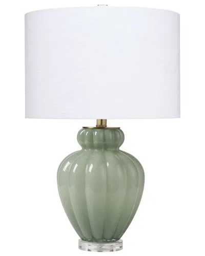 Jamie Young Co. Agnes Blown Glass Table Lamp With Linen Shade In Black