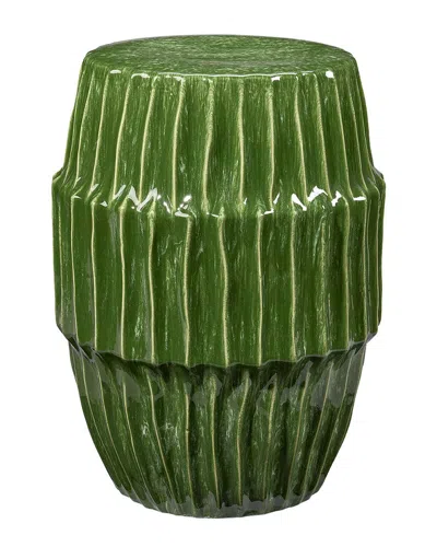 Jamie Young Co. Algae Ceramic Indoor/outdoor Side Table In Green