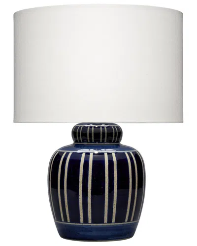 Jamie Young Co. Arthur Ceramic Table Lamp With Linen Shade In Black