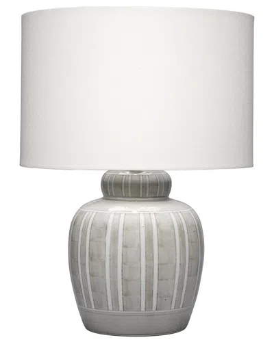 Jamie Young Co. Arthur Ceramic Table Lamp With Linen Shade In White