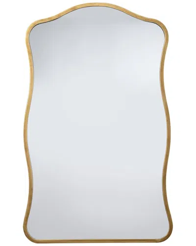 Jamie Young Co. Aurora Wavy Iron Wall Mirror In Gold