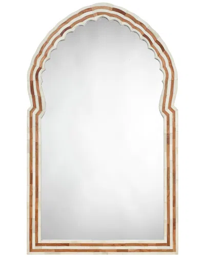 Jamie Young Co. Bardot 60 Wood & Buffalo Bone Arch Wall Mirror