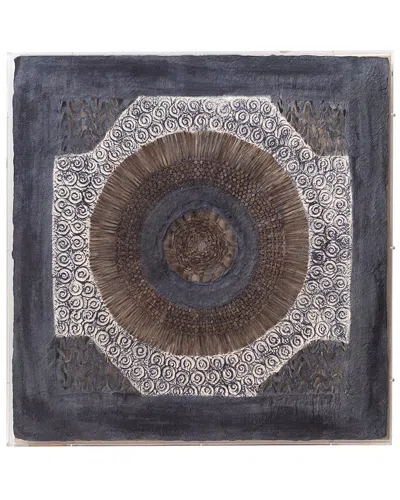 Jamie Young Co. Batik Square Framed Wall Art In Blue